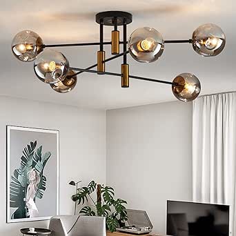 DDLLDESHI 6 light glass dining room bedroom 0039-6H