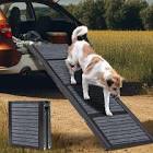 Extra Long 67” Dog Ramp for Car Heavy Duty Foldable Dog Ramp for Large Dogs Stairs with Non-Slip Rug Surface, 17" Wide Pet Steps for Car, SUV & Trucks, Dog Ladders for Medium Small Dogs Up to 250Lbs