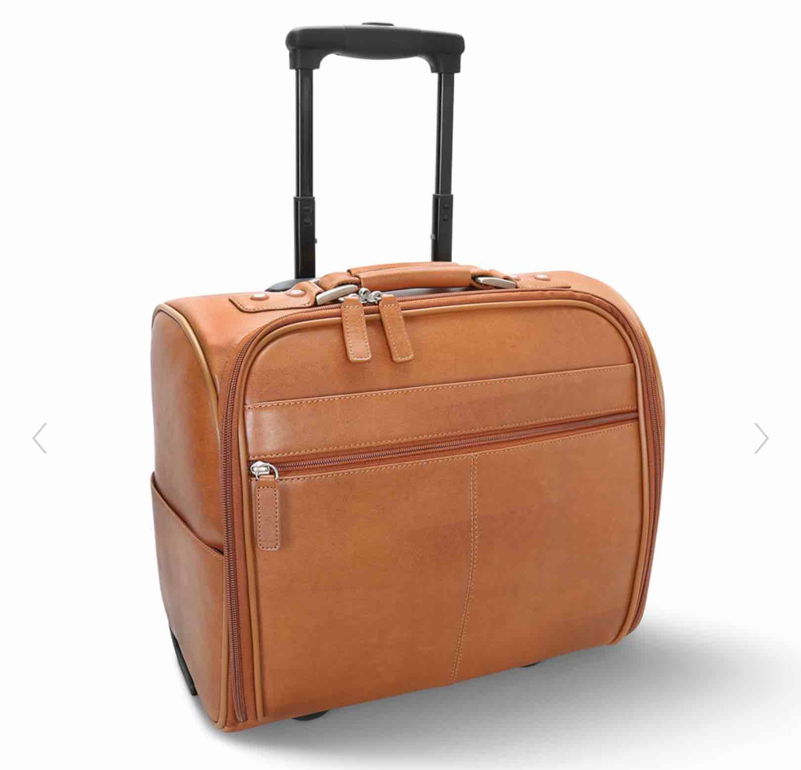 The Rolling Widemouth Leather Underseat Carry On