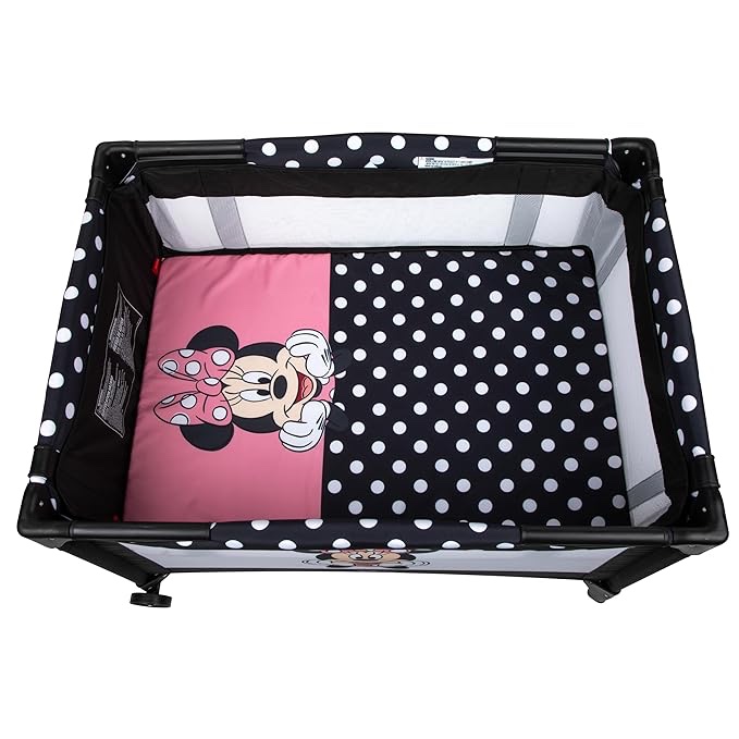 ( incomplete)Disney Baby® 3D Ultra Play Yard with Bassinet and Storage Bag, Peeking Minnie