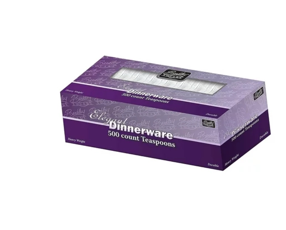 Berkley Square Berkley Square Elegant Dinnerware Plastic Teaspoon Heavy-Weight White