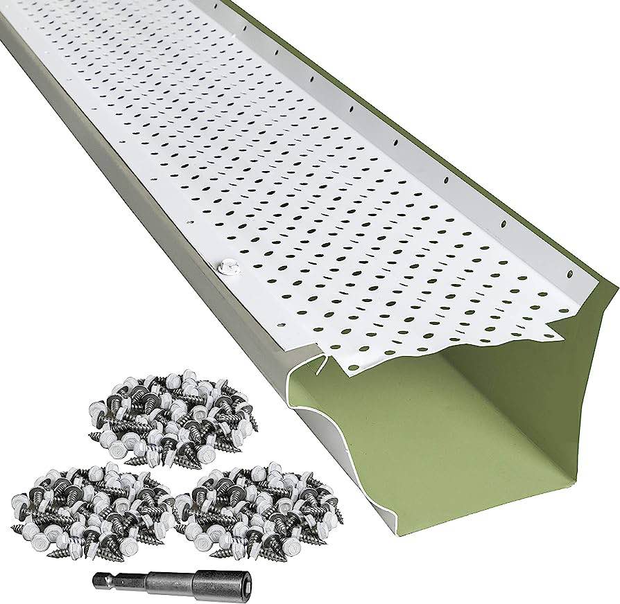 LeafTek Gutter Guards | 6" x 200' Leaf Protection in White | Premium 35 Year Aluminum | Available in 32', 100' & 200' | 5” & 6” | Made in The USA