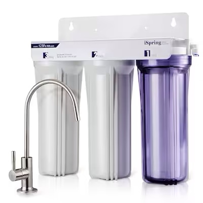 iSpring US31 Under Sink Tankless Water Filter Triple-stage Carbon Block Under Sink Water Filtration System