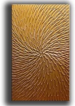 YaSheng Art -24x36inch Large Abstract Art Oil Paintings on Canvas metal golden Gradient color Abstract Artwork Modern Home Decor Canvas Wall Art Ready to Hang for Living Room Bedroom