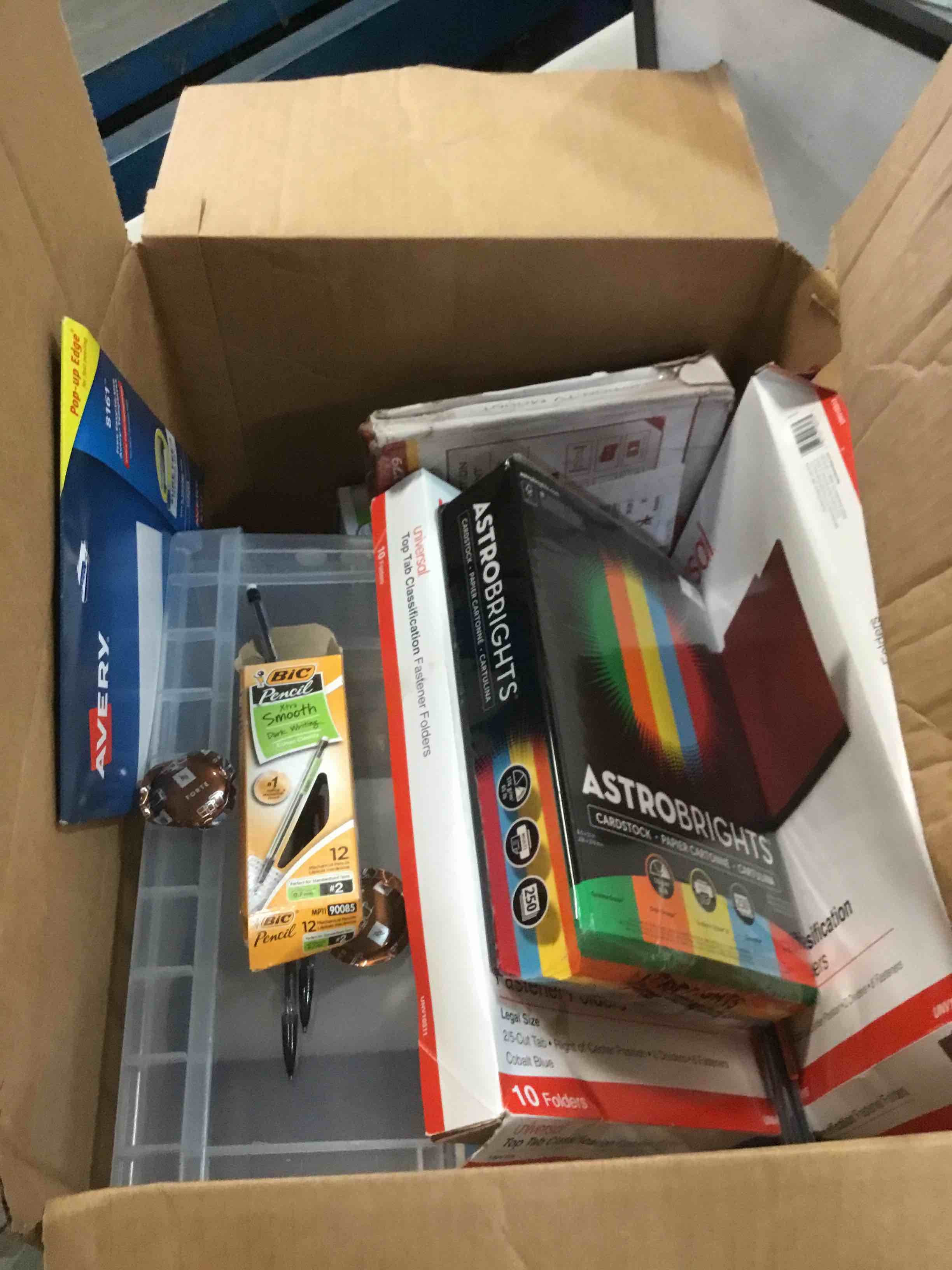 Assorted Office items ( Folders, pens, Paper and more)