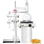 VEVOR Essential Oil Distillation Kit, 500ml Distillation Apparatus, 3.3 Boro Lab Glassware Distillation Kit with 1000W Heating Plate and 24, 40 Joint, 33 pcs Set