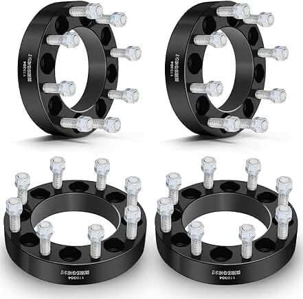 ECCPP 4X 8 Lug 8x165.1mm to 8x180mm Wheel Spacers Adapters 1.5" inch 8x6.5 to 8x180 Fit for Silverado 2500HD 3500HD for Suburban for Suburban Sierra 1500HD 3500HD for Yukon XL 2500