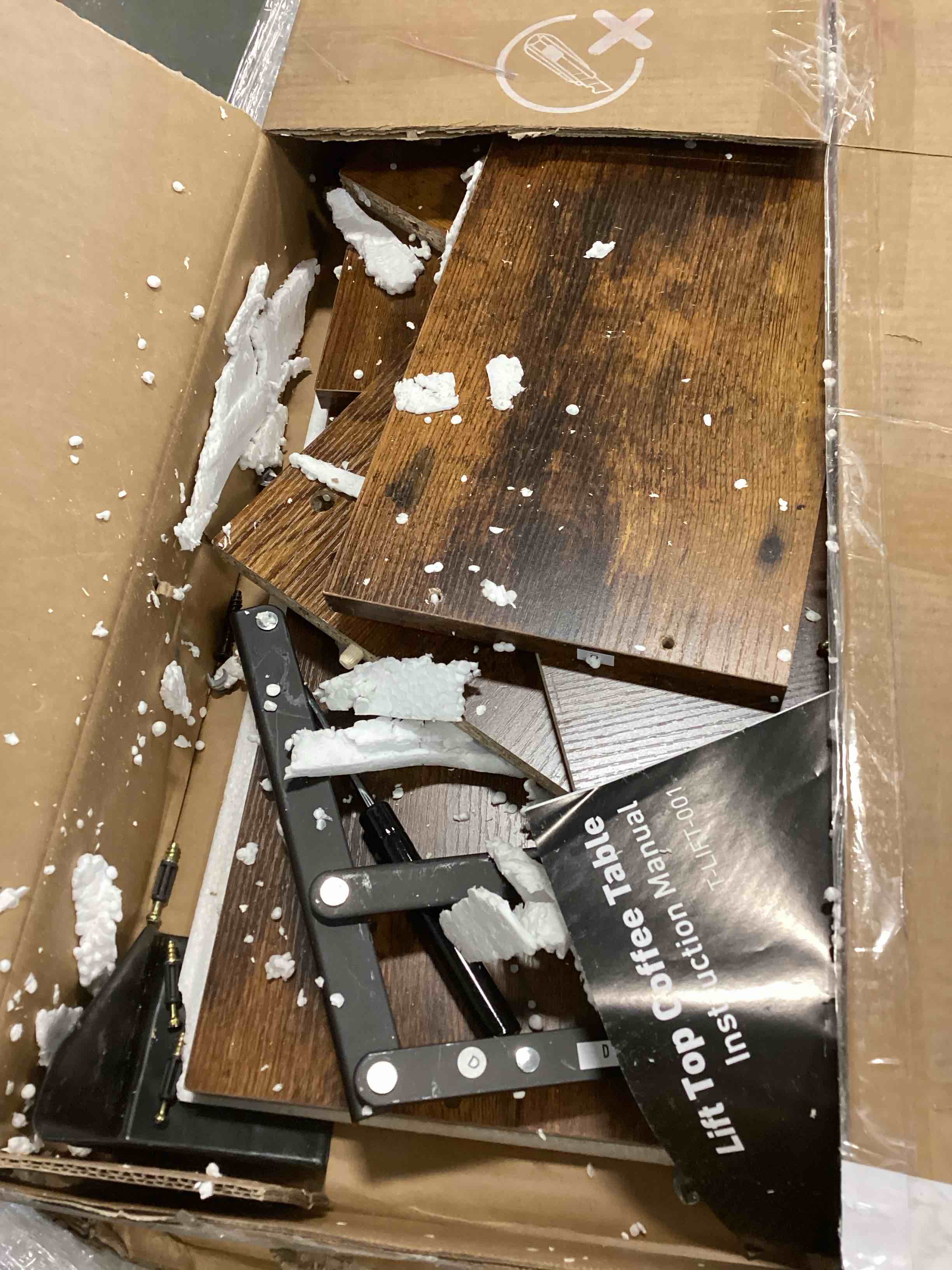 OLIXIS Modern Coffee Table Wooden Furniture with Lifting Tabletop, Storage Shelf and Hidden Compartment for Living Room Office, Rust Brown