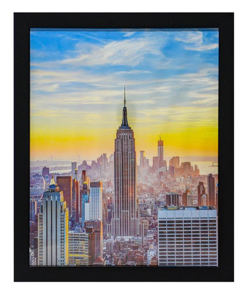 (Similar image) 12x15 Black Modern Picture or Poster Frame, 1 inch Wide Border, Acrylic Front