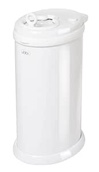Ubbi Adult Diaper Pail, Stainless Steel Odor Locking, No Special Bag Required, Awards-Winning, Modern Design, White
