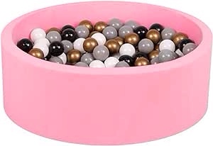Ball Pits for Toddlers 1-3 - Machine-Washable Cover 36x12in, Large Baby Ball Pit for 1 Year Old, Soft Ball Pit for Babies - Dog Ball Pit for Cats - Toddler Ball Pit (BPA Free) Pink