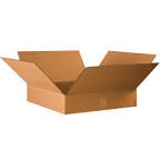 PARTNERS BRAND 22x22x4 Flat Corrugated Boxes, Flat, 22L x 22W x 4H, Pack of 10 | Shipping, Packaging, Moving, Storage Box for Home or Business, Strong Wholesale Bulk Boxes