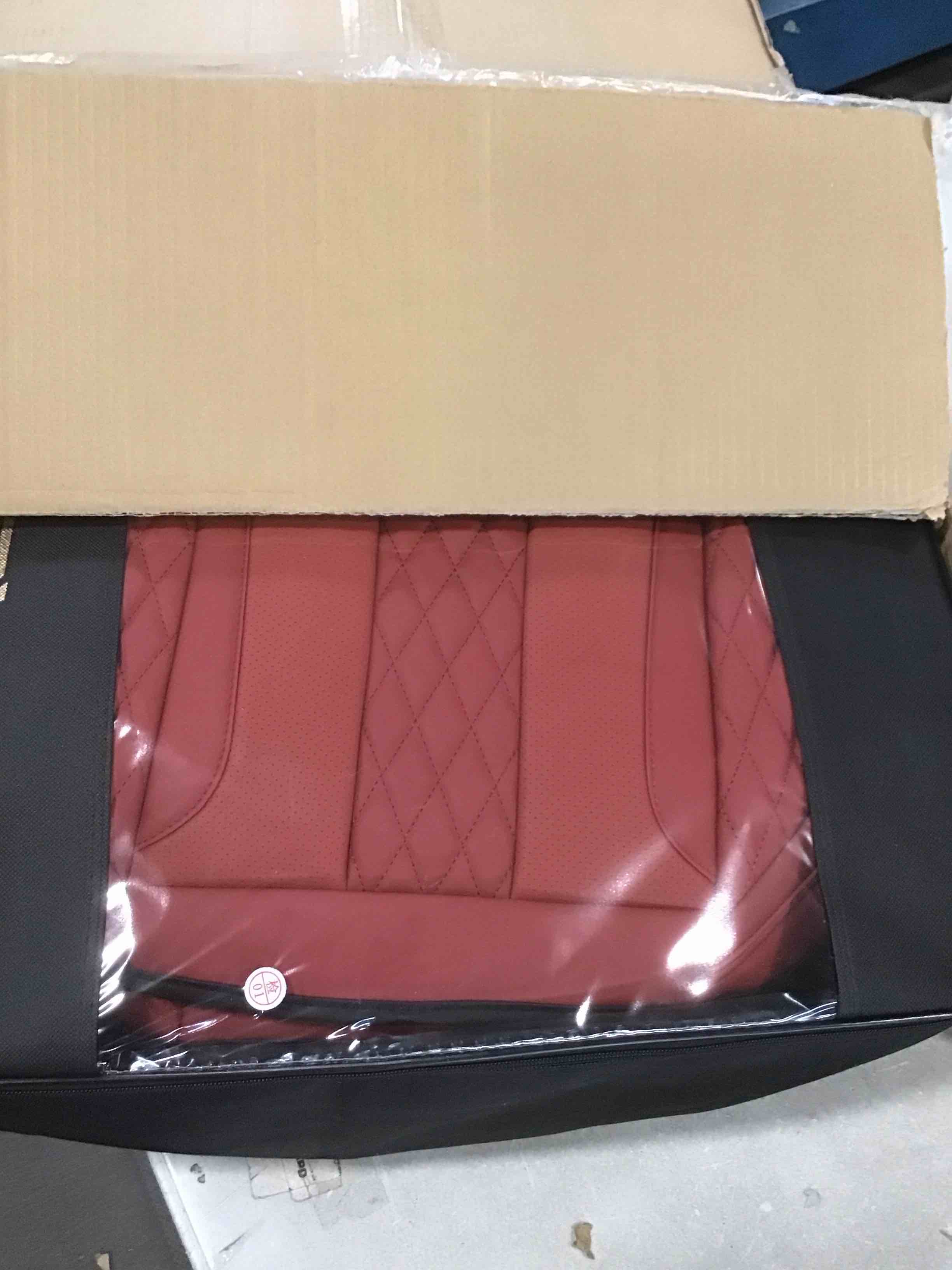 Coverado Leather Seat Covers, Waterproof Luxury Leatherette Car Seat Cushions for Front and Rear 5 Pcs, Stylish Seat Protectors Auto Accessories Universal Fit Most Sedans, SUVs and Trucks, Red