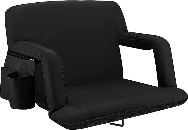 Jauntis Stadium Seats for Bleachers, Bleacher Seats with Ultra Padded Comfy Foam Backs and Cushion, Wide Portable Stadium Chairs with Back Support and Shoulder Strap