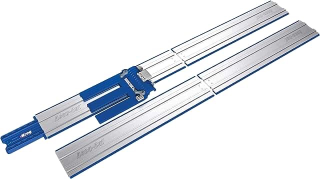 Kreg KMA3700 Accu-Cut XL - Track Saw Guide - With Universal Sled - Make Cross-, Rip- & Angled-Cuts Easily - Straight Cut Guide Track System - Circular Saw Track Guide