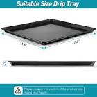 Oil Change Drain Pan, Leak Proof Mini Fridge Drip Tray for Mini Fridges Air Conditioners Machinery, Black Plastic (1Pc)