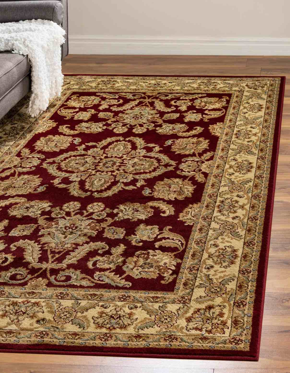 Clarence Oriental Ivory/Red Area Rug