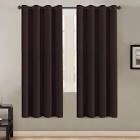 H.VERSAILTEX Thermal Insulated Blackout Curtains - Antique Copper Grommet Top Window Drapes - Chocolate Brown - 52" W x 72" L - (Set of 2 Panels)