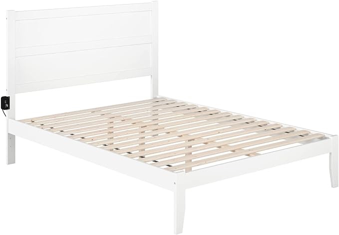( impart ) Queen Bed White Headboard + Foorboard + Bed Leg + Headboard Bottom Rail+ Slat + Supporting Leg + Hardware