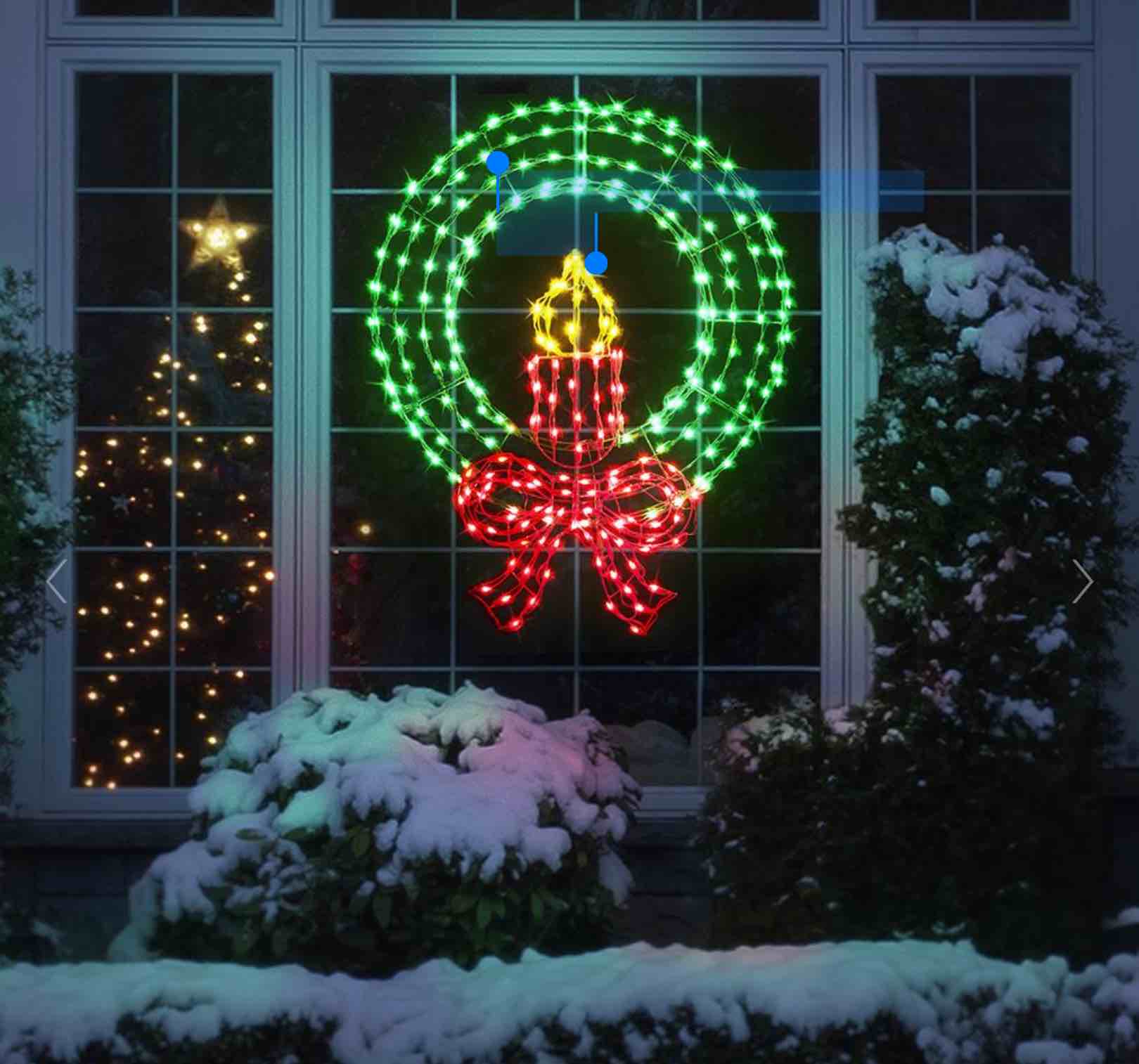 The 36" Ultrabright Candled Wreath