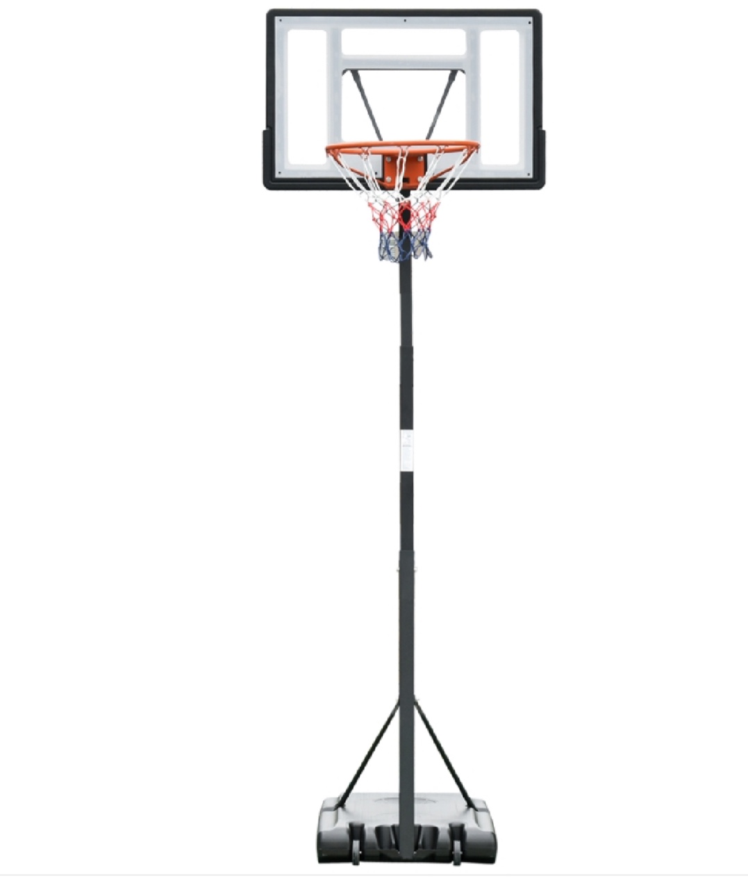Soozier Portable Basketball Hoop, 8.4-9.8ft Height Adjustable, Basketball Goal with 34in Backboard and Wheels for Indoor Outdoor Use