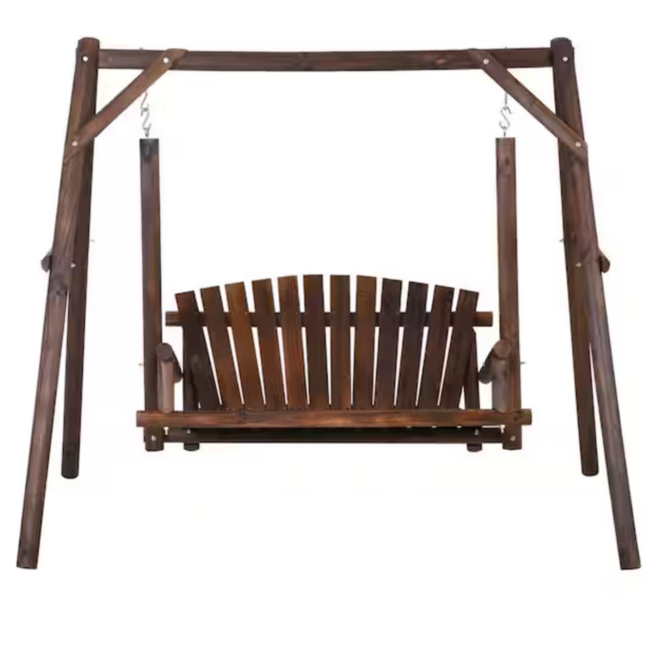 Outsunny 78 in. 2-Person Wood Patio Swing (incomplete)