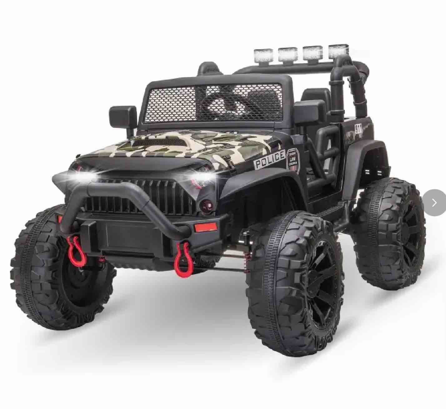 Aosom 12V Battery-Powered Kids Electric Ride On Truck Car with Wide Seat, Parent Remote Control & Bluetooth Music, Camo (Incomplete)
