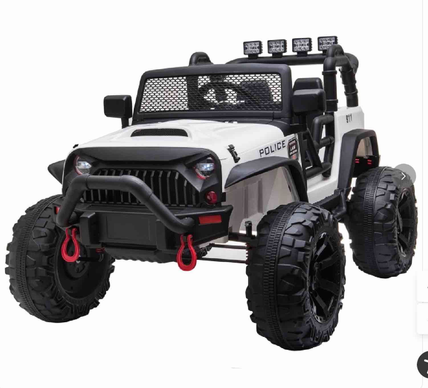 Aosom Ride On Truck for Toddlers 3-8 with Bluetooth, 12V Battery-Powered Electric Car for Kids with Wide Seat, Remote Control, Music, White