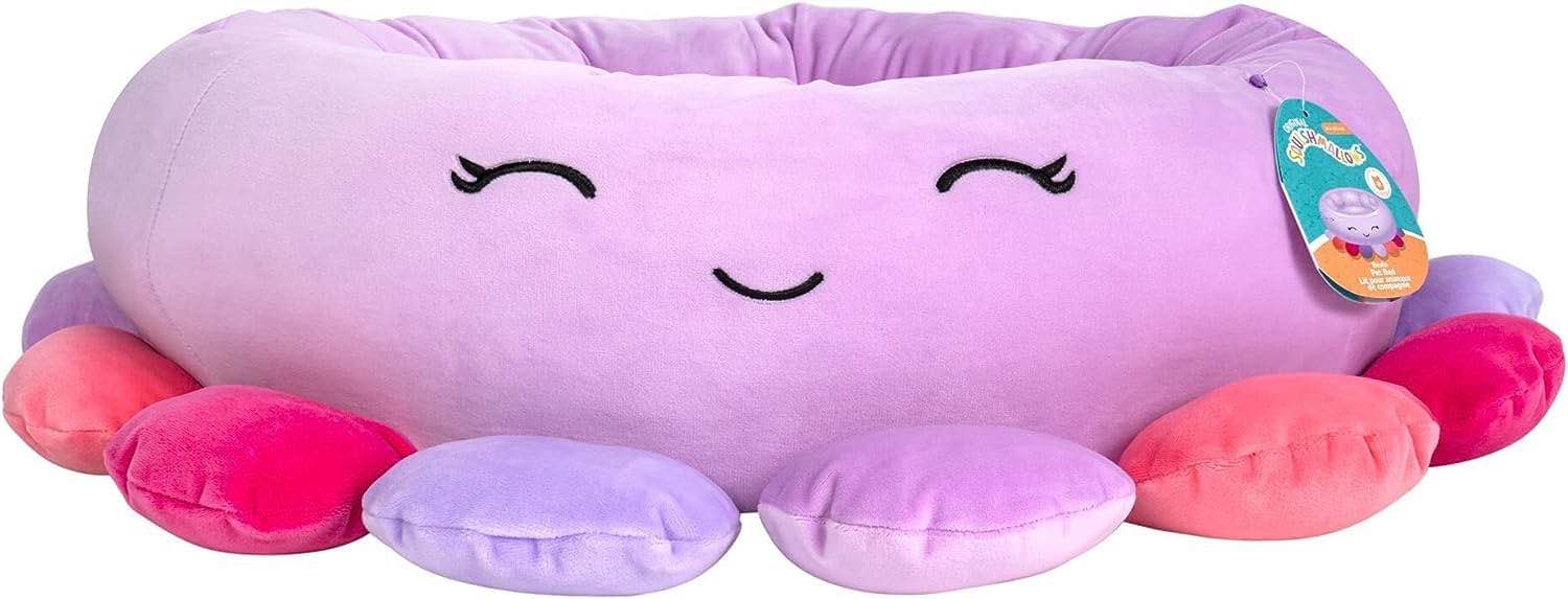 Squishmallows 20-Inch Beula Octopus Pet Bed - Small Ultrasoft Official Squishmallows Plush Pet Bed