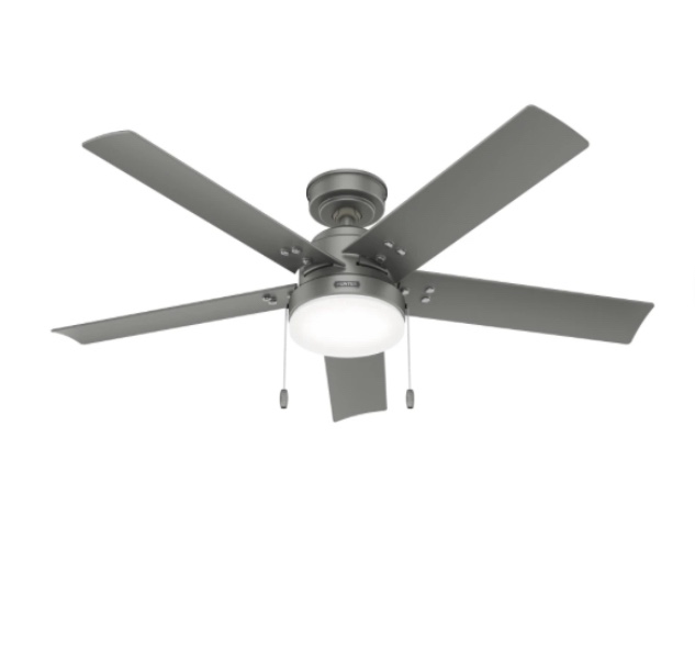 Hunter Sea Point 52" 5 Blade Indoor / Outdoor LED Ceiling Fan with Frosted Glass Shade