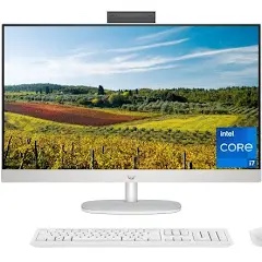HP 27 All-in-One Desktop Computer, Intel Core i5-1335U, 8GB Memory, 265GB SSD (27-CR0006) | Quill