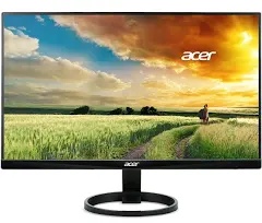 Acer 23.8” Full HD 1920 x 1080 IPS Zero Frame Home Office Computer Monitor - 178° Wide View Angle - 16.7M - NTSC 72% Color Gamut - Low Blue Light - Tilt Compatible - VGA HDMI DVI R240HY bidx
