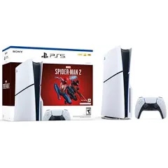 Sony Interactive Entertainment - PlayStation 5 Slim Console – Marvel's Spider-Man 2 Bundle (Full Game Download Included) - White
