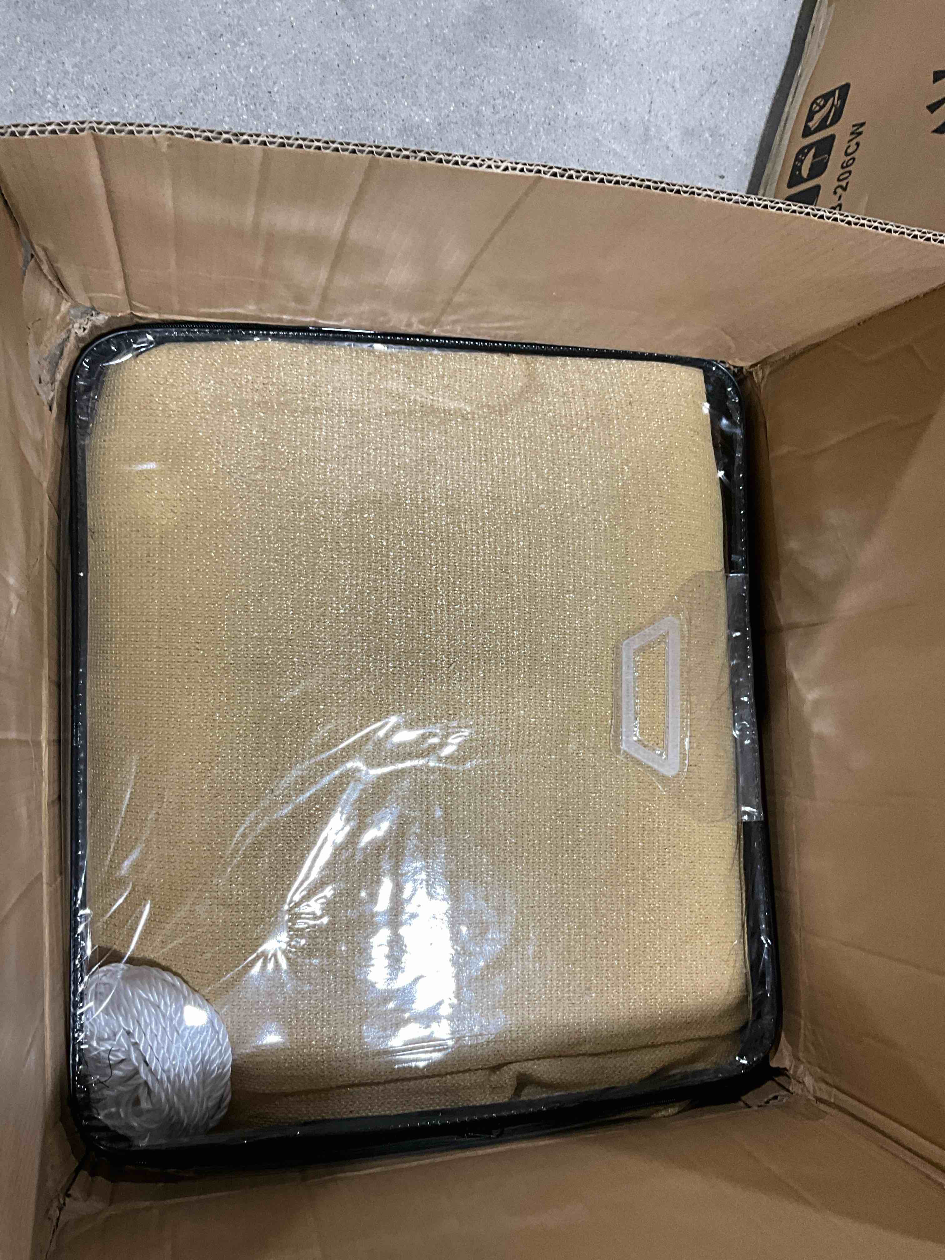 Outsunny 24' x 24' Outdoor Patio Sun Shade Sail, Square UV Resistant Canopy, Sand