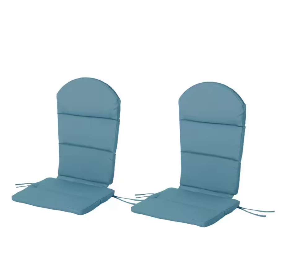 Malibu Dark Teal Outdoor Patio Adirondack Chair Cushion (2-Pack)