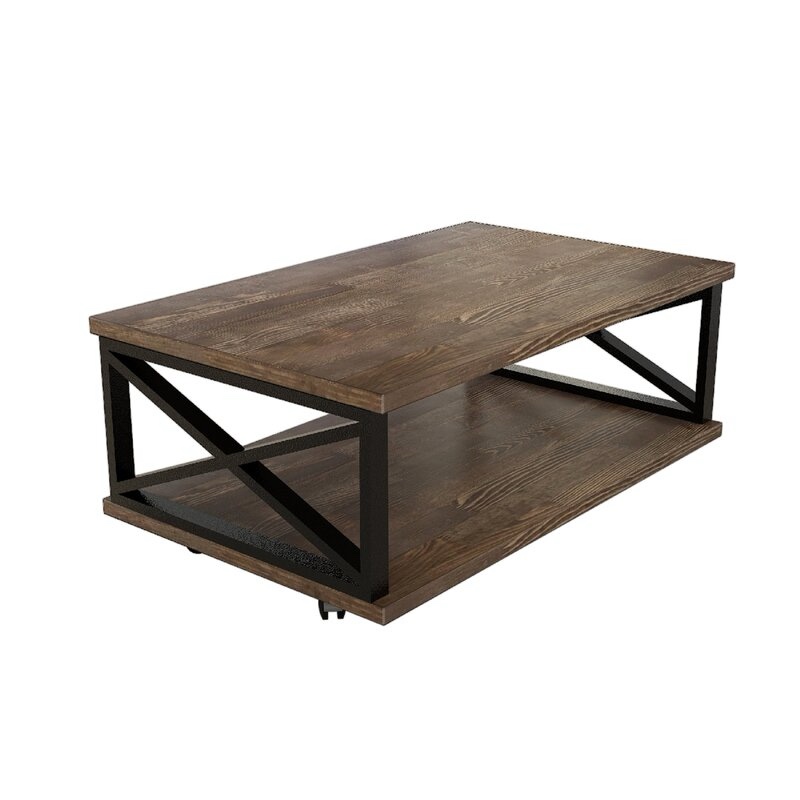 Solid Wood Top Coffee Table