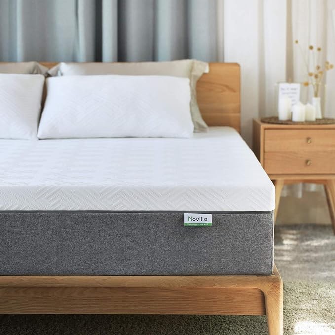 Novilla Twin XL Mattress, 10 Inch Gel Memory Foam XL Twin Mattress for Cool Night & Pressure Relief, Medium Plush Mattresses in a Box, Bliss