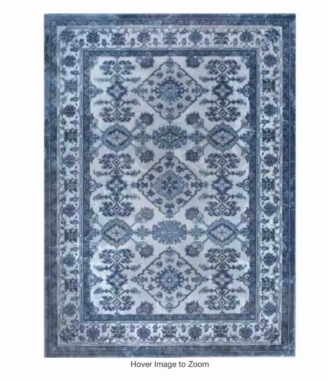 Bazaar Elegance Blue/Grey 5 ft. x 7 ft. Oriental Area Rug