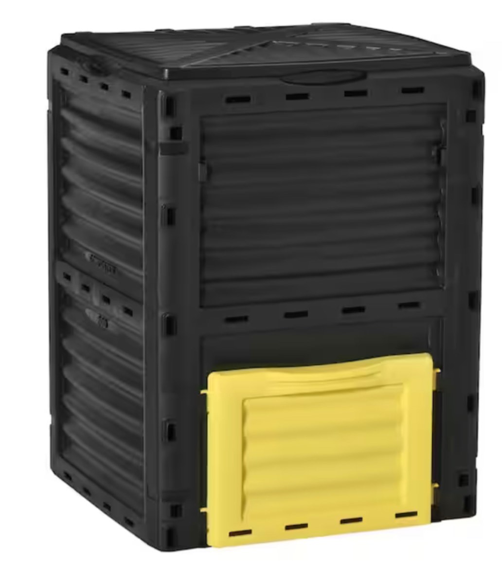 80 Gal. Large Capacity Stationary Composter Garden Compost Bin in Yellow