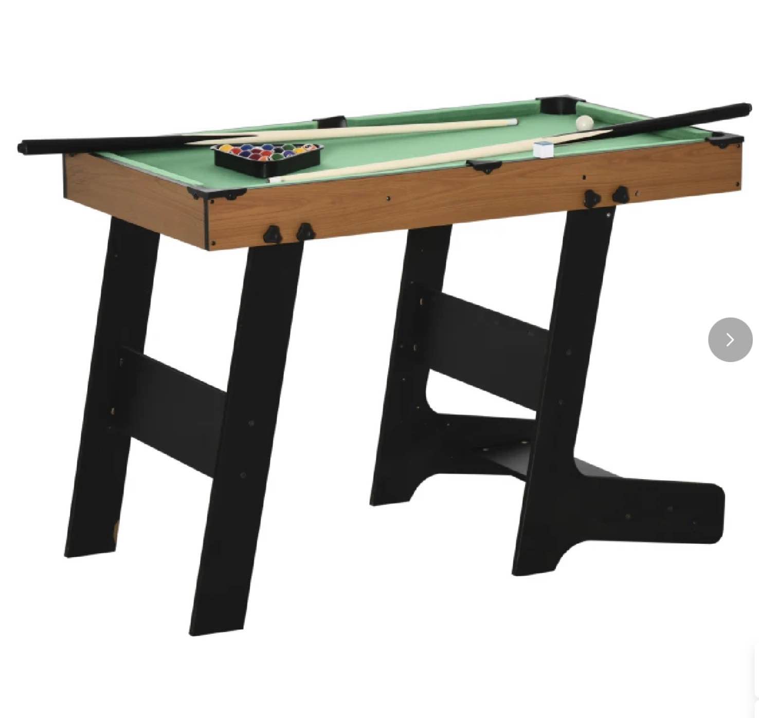 Soozier 38'' Mini Pool Table Set Tabletop Billiards Game, Fun for Whole Family Game Room Man Cave, with Easy Folding for Storage, with Balls, Cues, Chalk, Brush