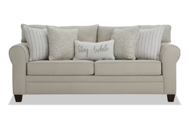 (similar box 2 of 2 )Laurel Beige Sofa Dimensions: 85"W x 37"D x 39"H