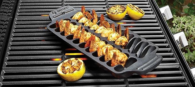 Outset Shrimp Cast Iron Grill And Serving Pan
