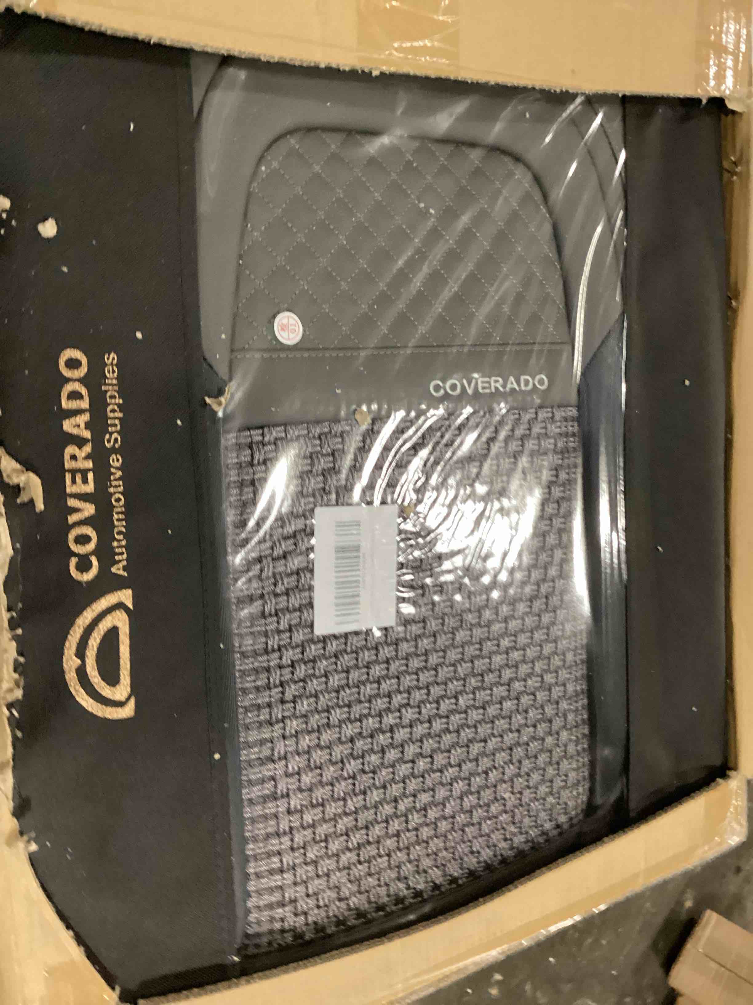 Coverado Leather Seat Covers Front, 2-Pack Universal Seat Covers for Cars, Waterproof Luxury Leatherette Seat Cushions, Auto Car Seats Protectors, Driver Seat Covers Fit for Most Vehicles-Gray