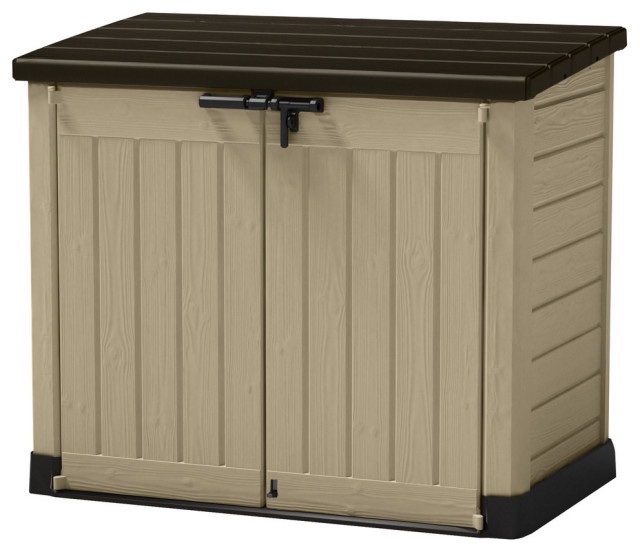 Store-It-Out Max 5 x 3 FT Horizontal Garbage Storage Bin Shed with Lockable Weather-resistant Lid