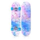 Skateboards for Girls Beginners Kids Teens Adults Women,31''x8'',7-Layer Maple,Double Kick Concave,Fascinating Cool,Solid&Durable Gift (Pink)