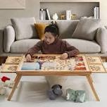 Jigsaw Puzzle Table With Legs and Wooden cover(1500 Pieces)