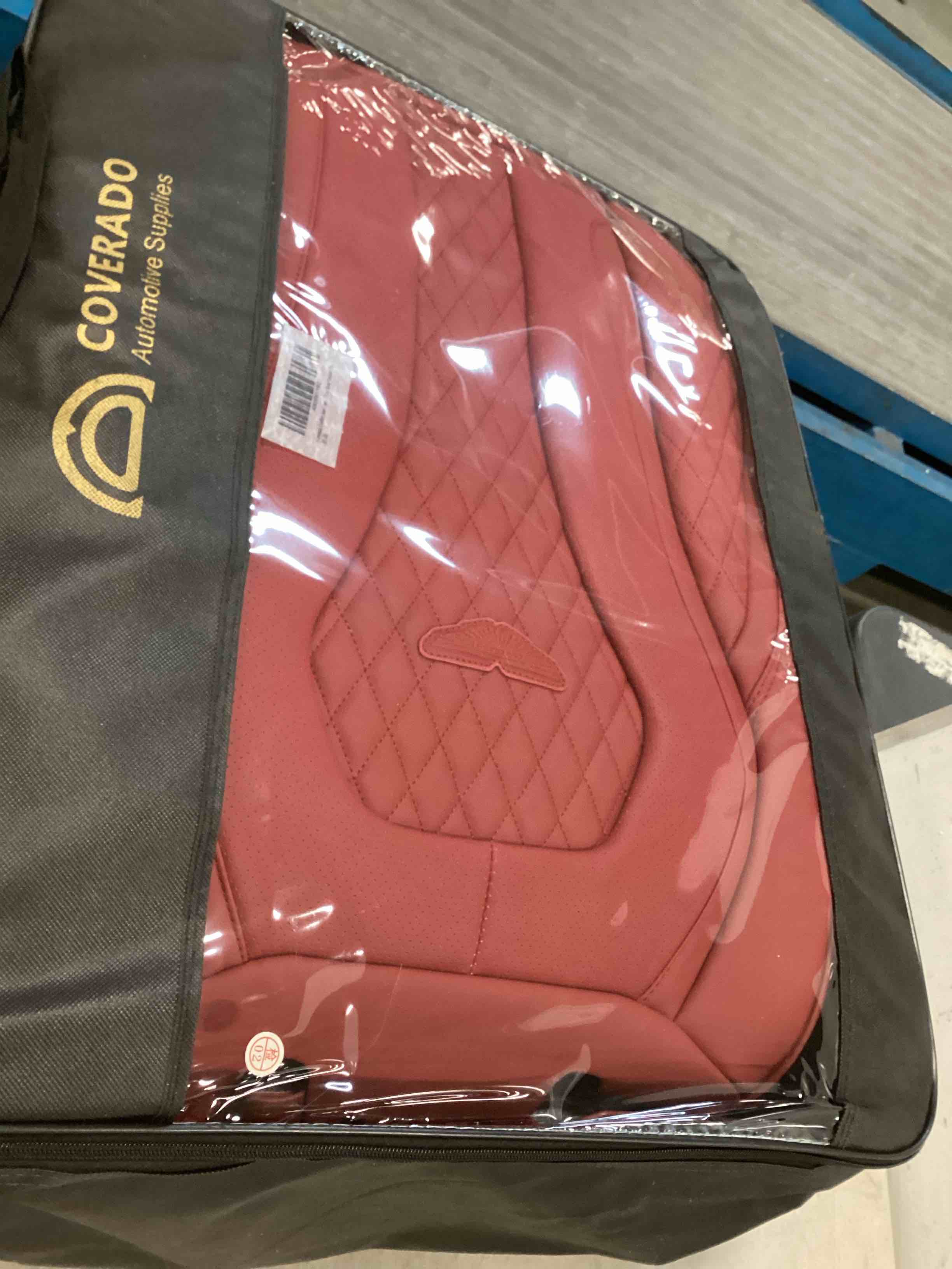 Coverado Leather Seat Covers Full Set, 5 Seats Universal Seat Covers for Cars, Waterproof Luxury Leatherette Seat Cushions, Front and Rear Seat Protectors, Auto Seat Covers Fit for Most Vehicles Red Red FullSet