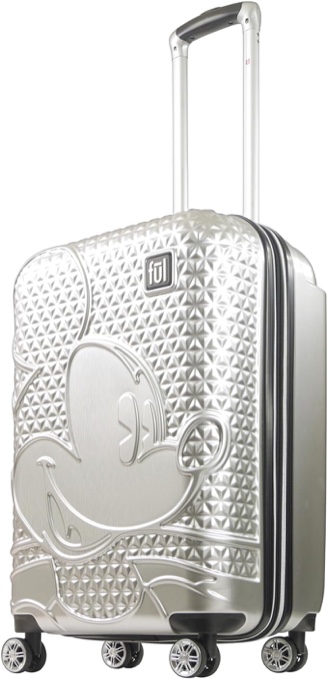 FUL Disney Mickey Mouse 29 Inch Rolling Luggage, Hardside Suitcase with Spinner Wheels, Rose Gold