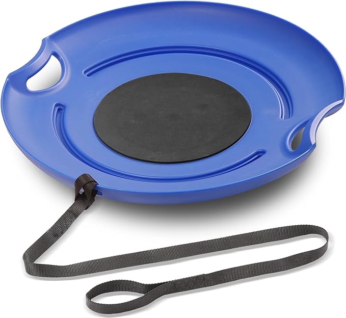 GoSports 29" Heavy Duty Winter Snow Saucer with Padded Seat and Hand Pull Strap - Choose Your Style