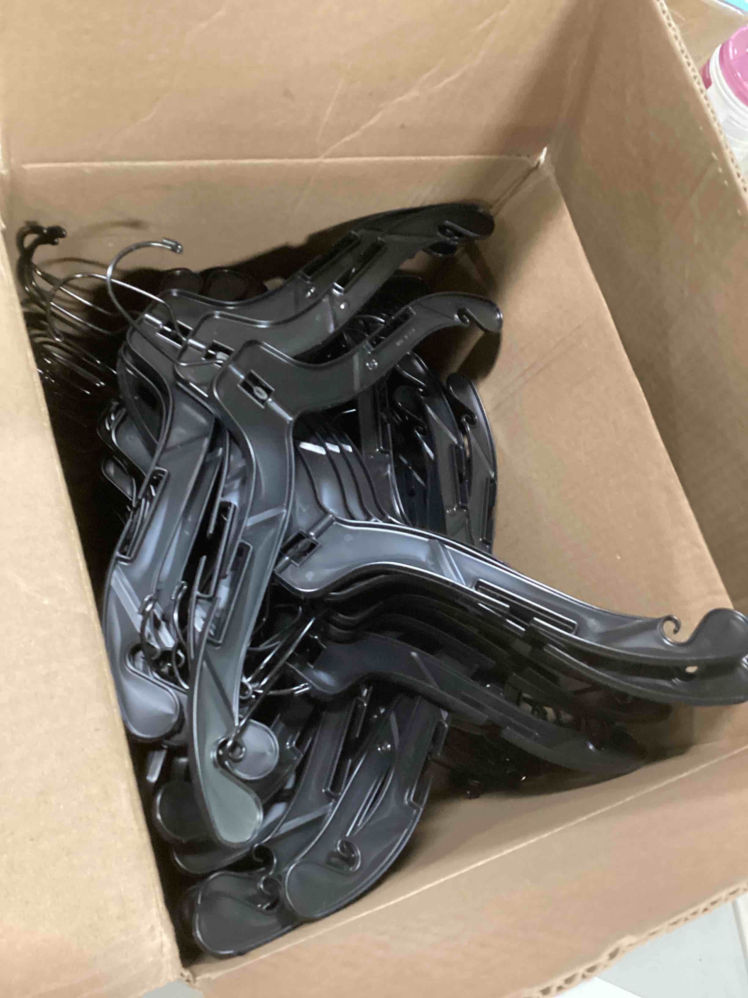 Plastic Hangers, Black (100 Pack)